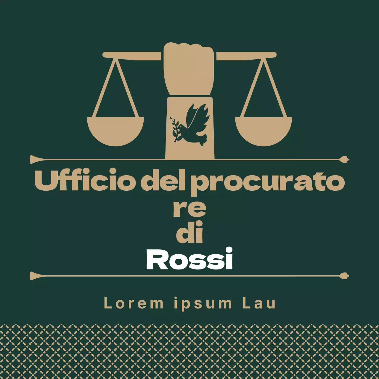 Promuovere uno studio legale moderno in cachi e oro