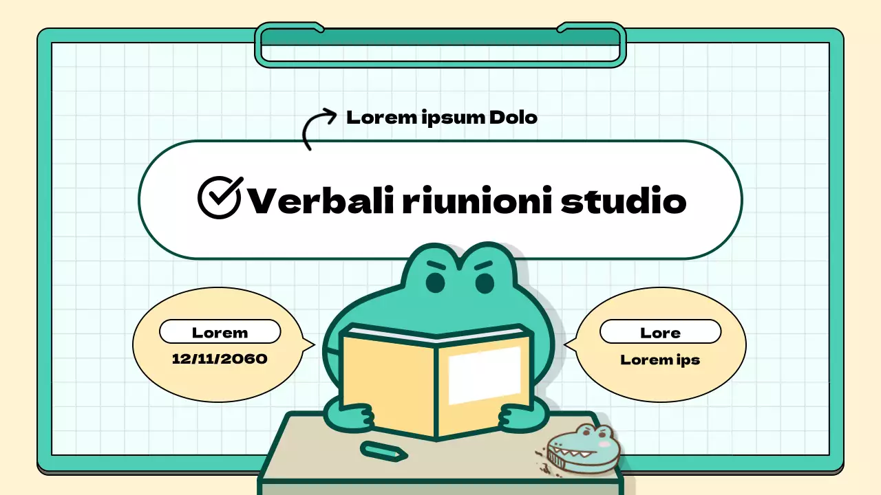 Una semplice relazione sul verbale della riunione dello studio di marketing dei sostenitori di colore giallo e menta