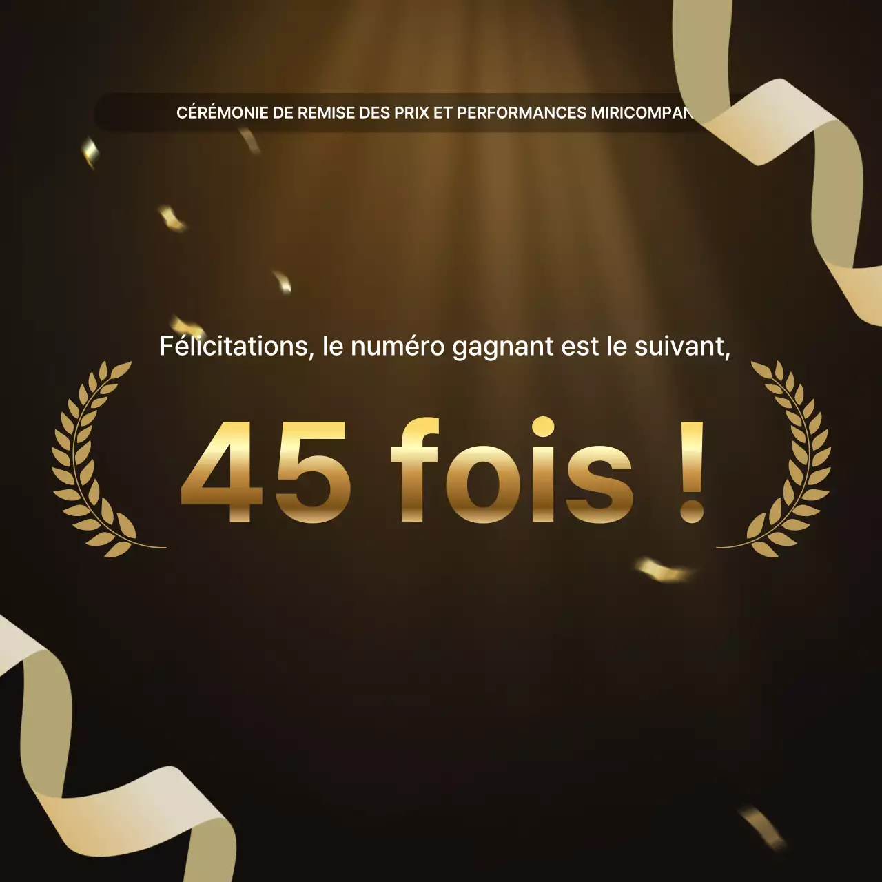 Présentations des performances de l'or et du brun de luxe et rapports sur les événements de fin d'année