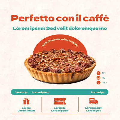 Promuovere un menu di dessert natalizi vintage, rossi e alla menta