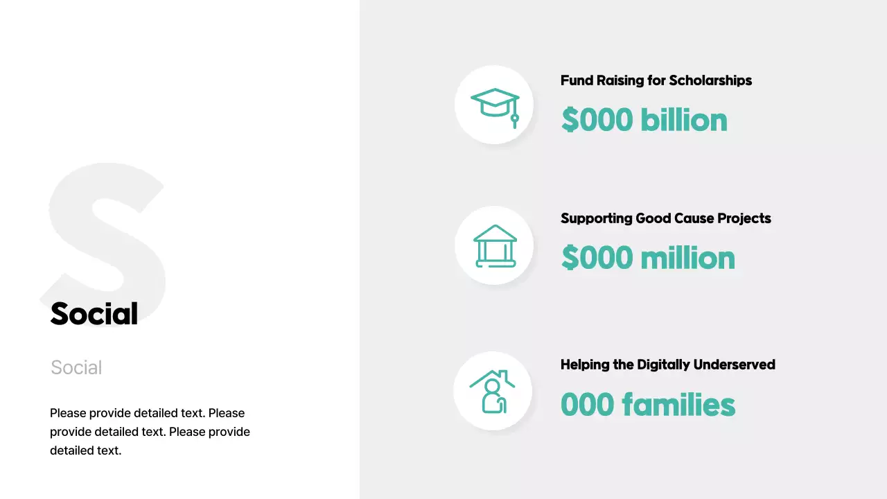 Basic feel with mint accent color ESG reports