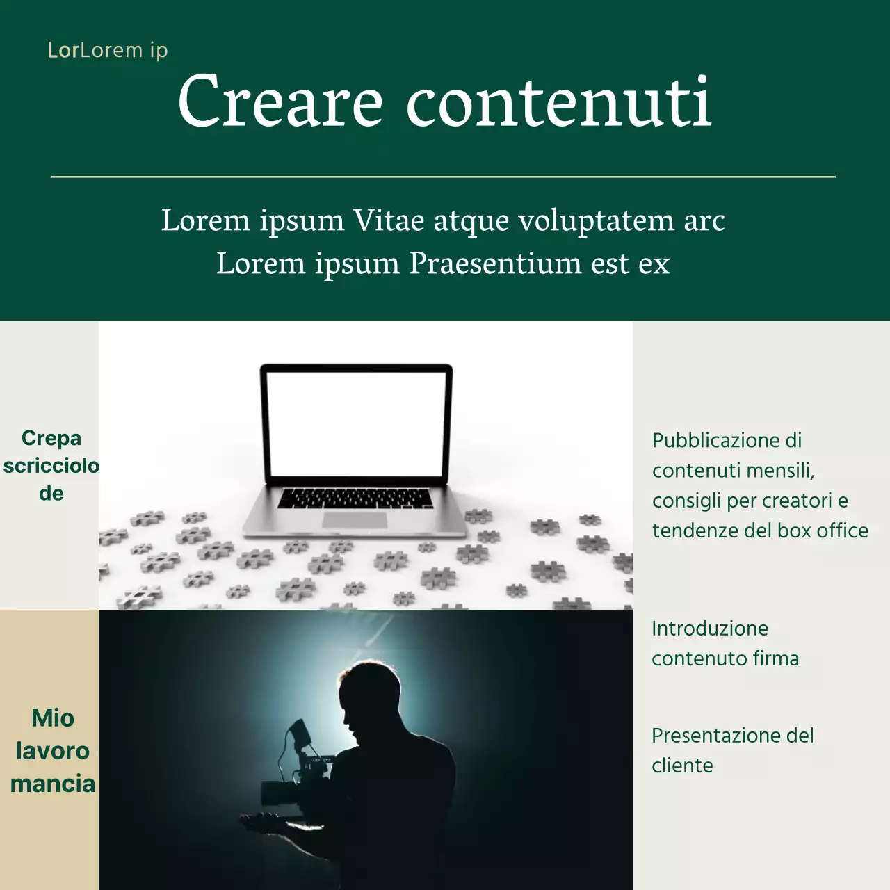 Annuncio moderno di reclutamento di team in verde e beige