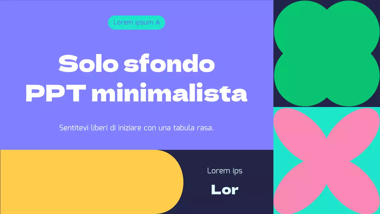 Presentazione di uno sfondo kitsch a motivi viola e menta