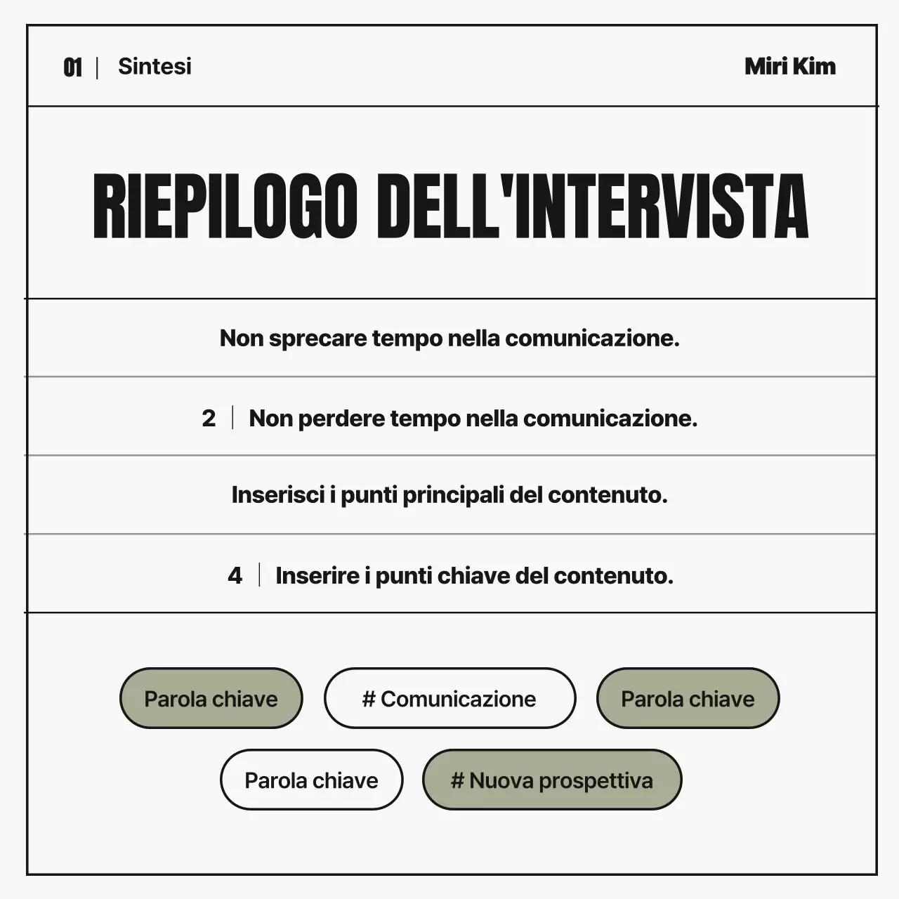Semplice ritratto aziendale rivista intervista in bianco e nero e kaki