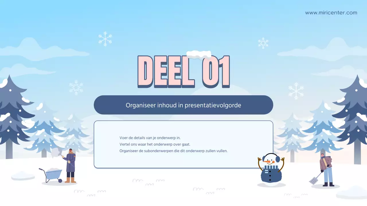 Lichtblauw en wit natuurlijk winterstop vrijwilliger trainingsgids