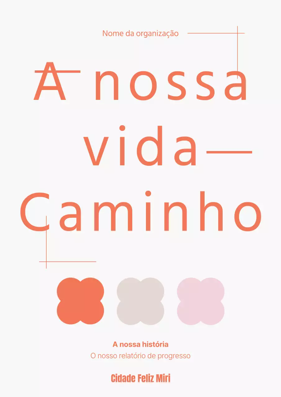 Capa simples do relatório de desempenho do sector público em laranja e rosa