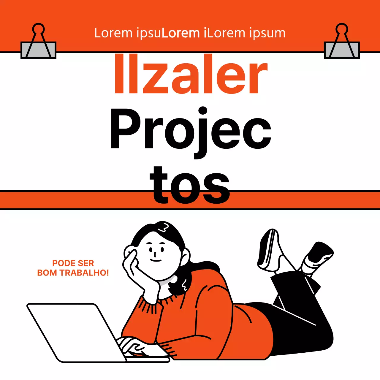 Sobre o programa de formação profissional simples laranja e preto