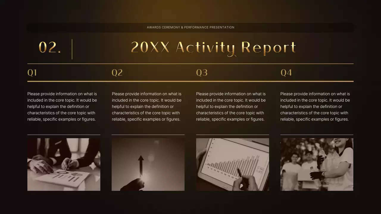 Gold Elegant Awards Presentation