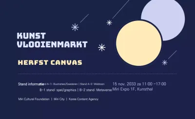 Vlooienmarktpromotie met vallende sterren en cirkelvormen