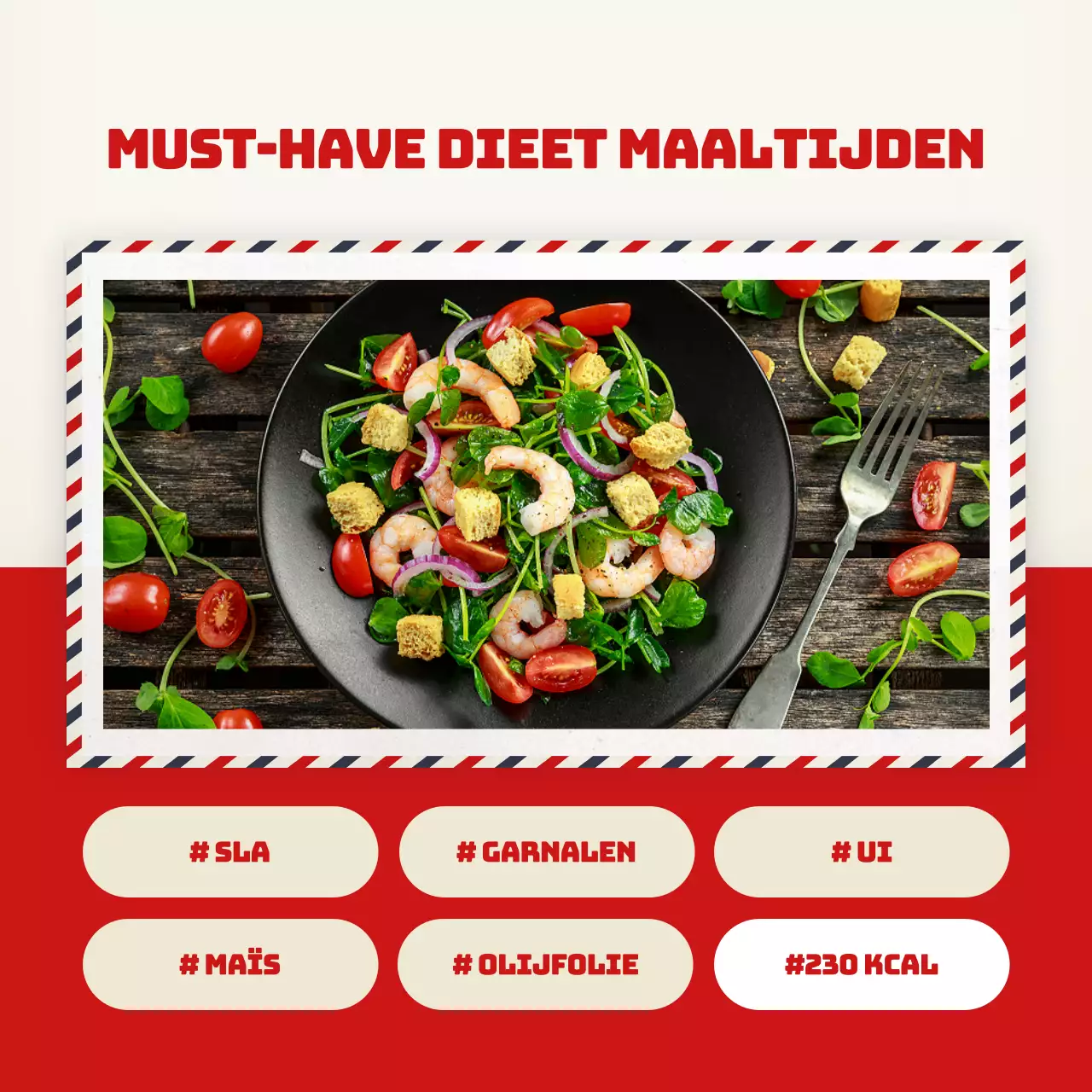 Rood en geel voor een gezellige winterstijl virale marketingadvertentie
