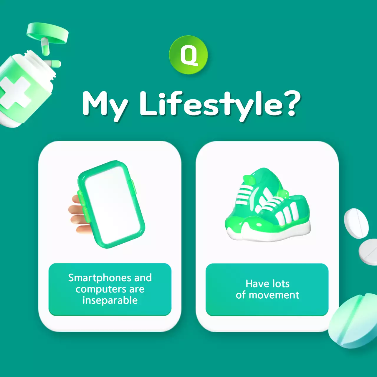 Carrossel de promoção do Instagram da Green Modern Supplements