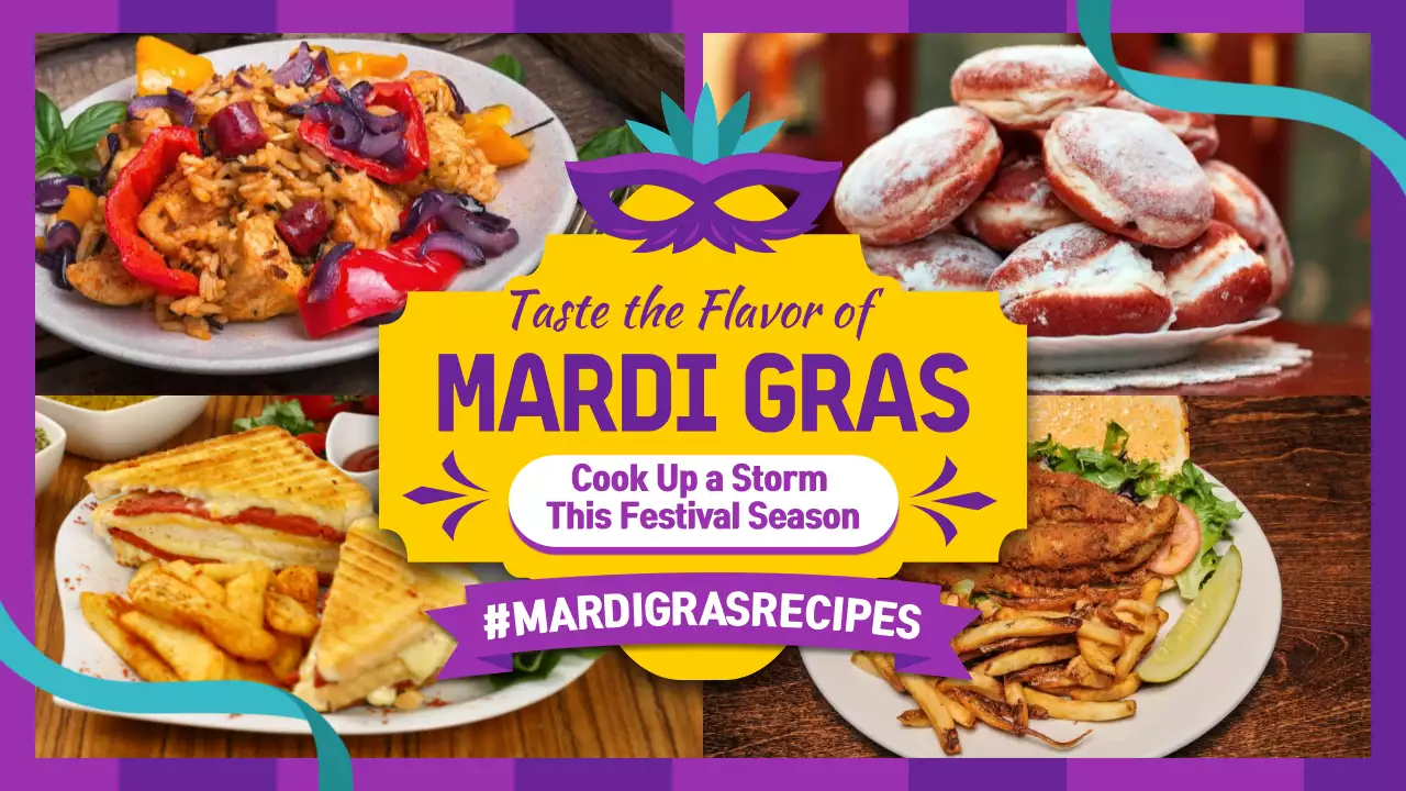 Purple Festive Food Promotion YouTube Thumbnail