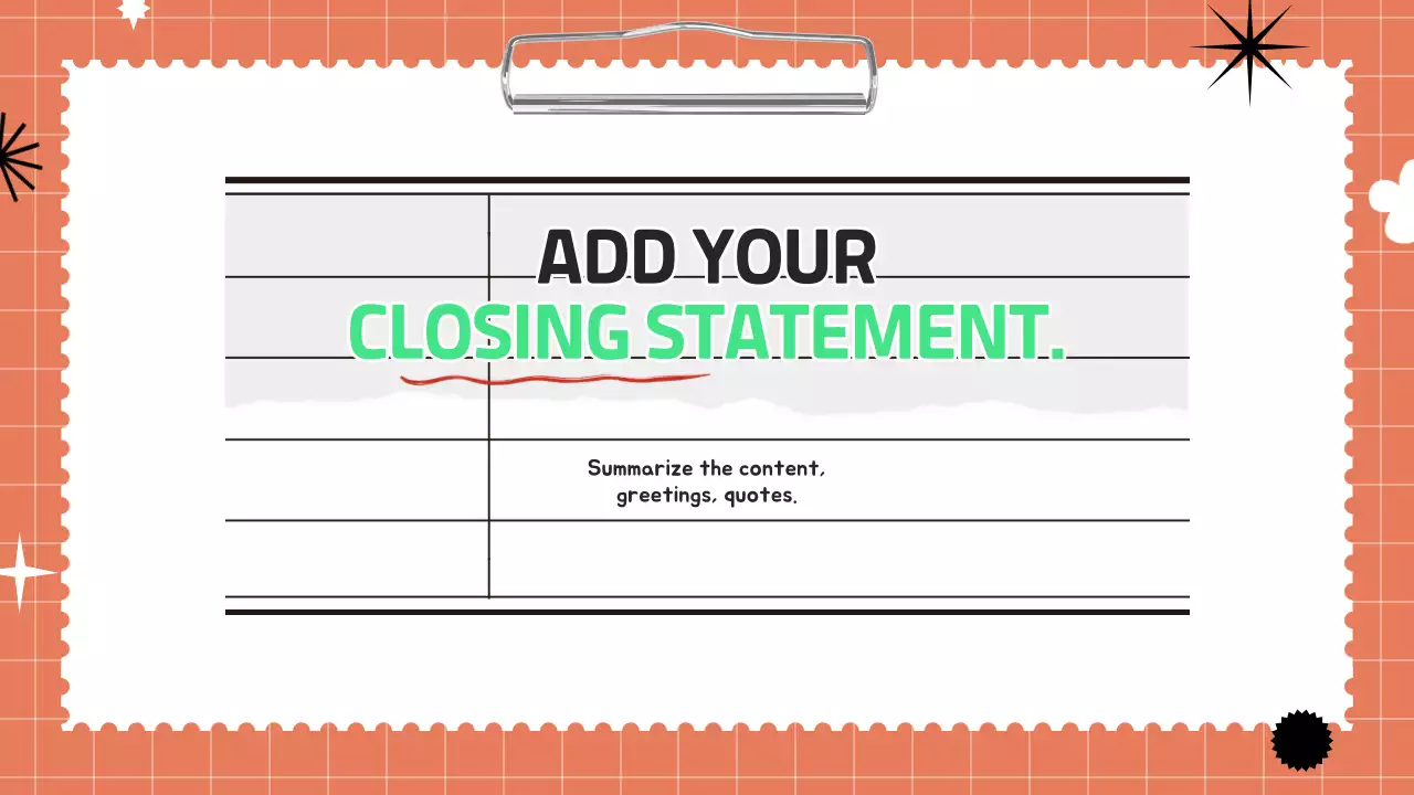 Orange Minimal Template Presentation