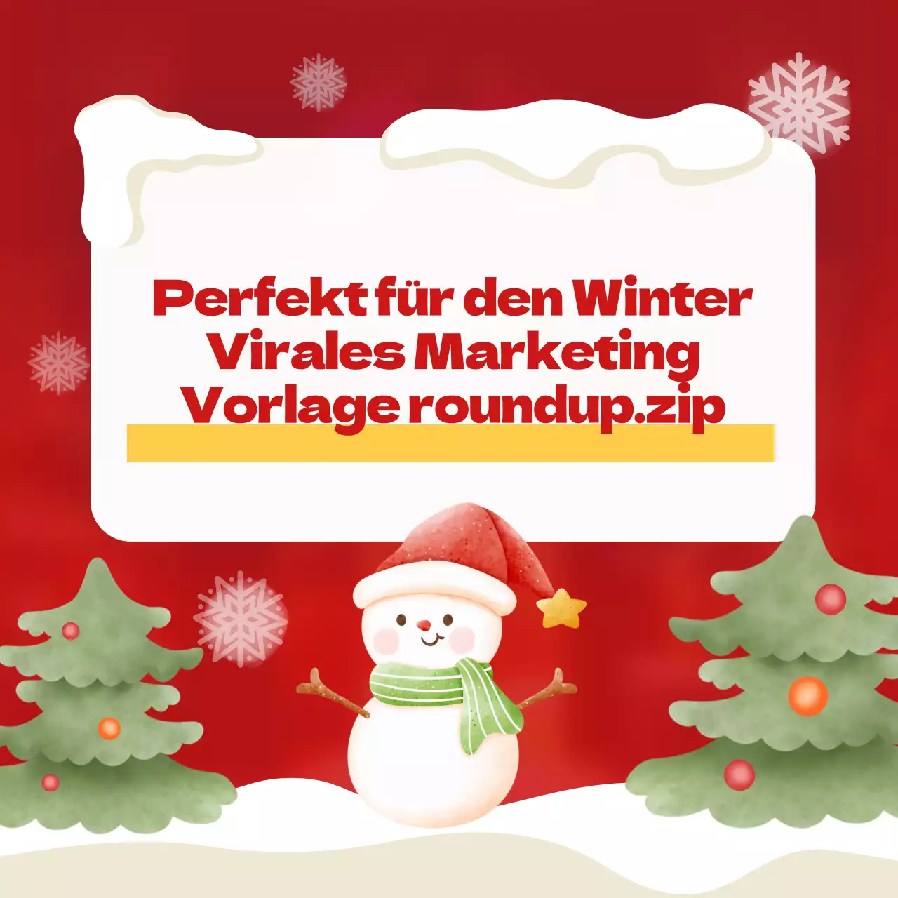 Rot und Gelb für einen gemütlichen Winterspot im viralen Marketing