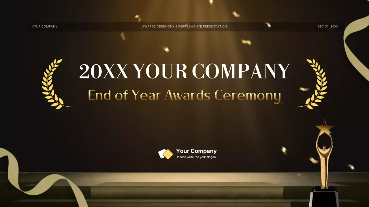 Gold Elegant Awards Presentation