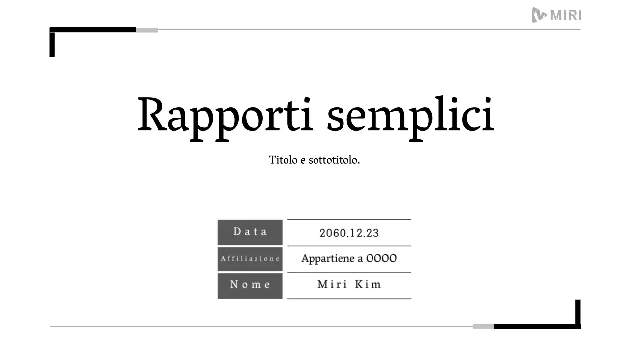 Un semplice rapporto stampabile in bianco e nero
