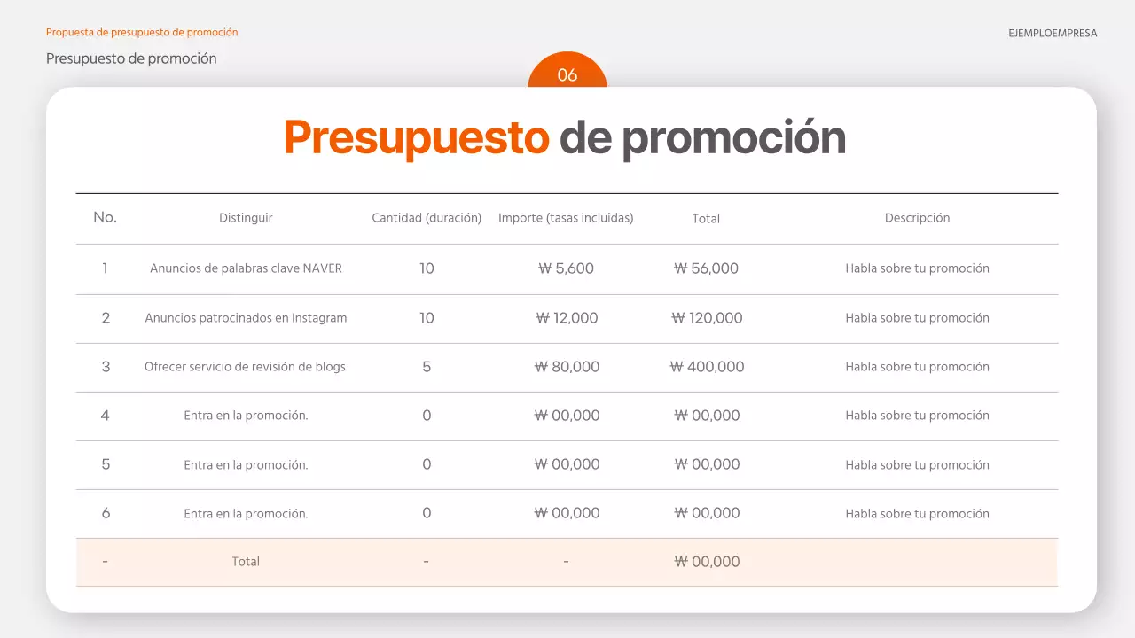 Un folleto promocional de moda en naranja y gris