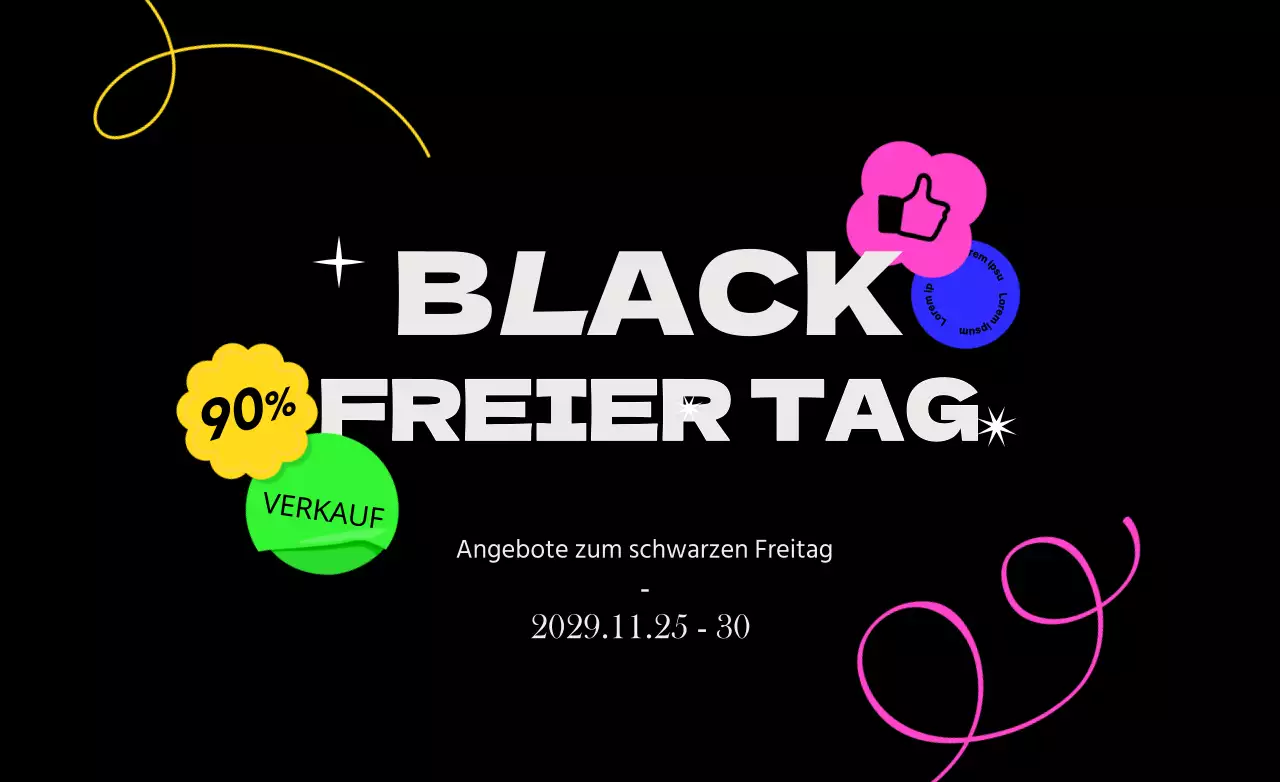 Black Friday Superdeals in Schwarz und Weiß