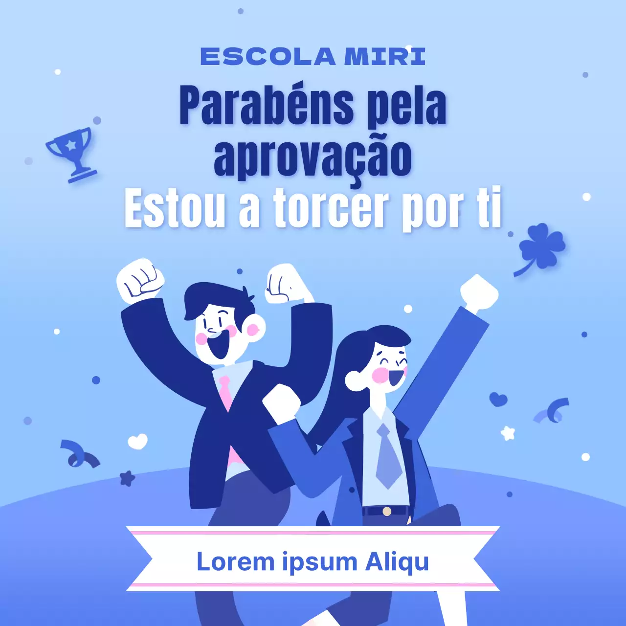Um posto moderno de lista de passes azul e branco