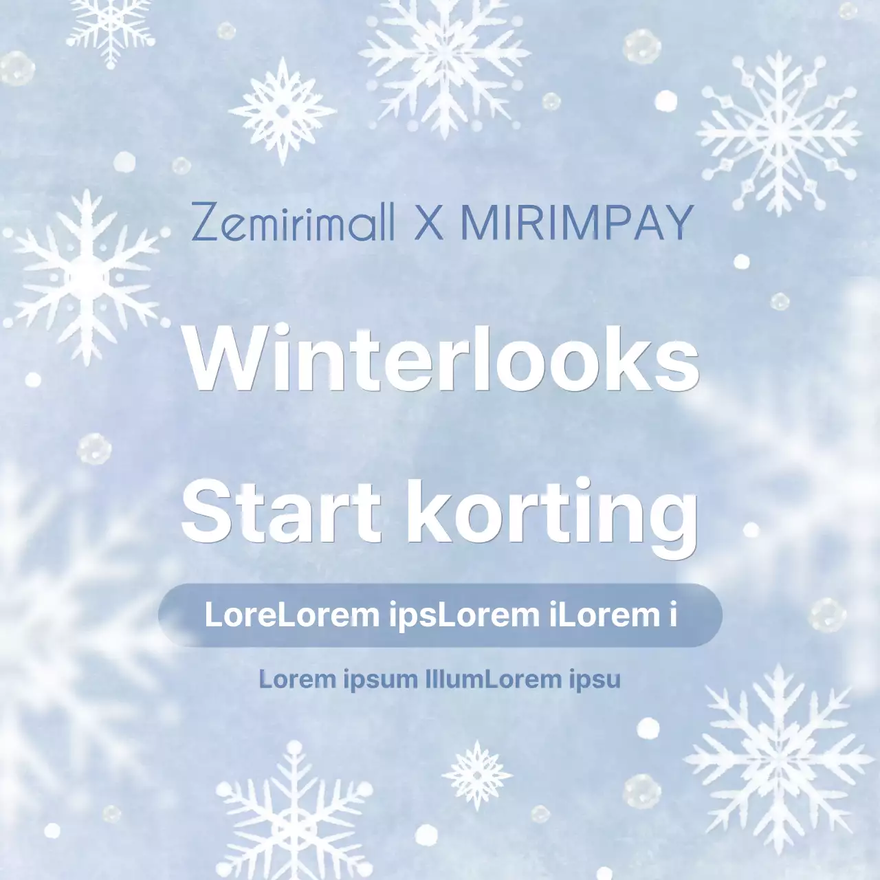 Lichtblauwe natuurlijke verkoop advertentie