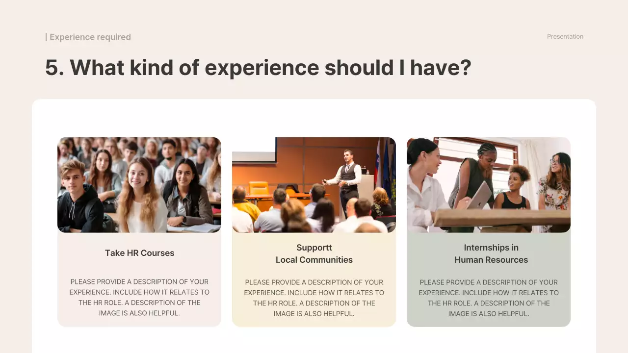 Beige Professional Hr Guide Presentation