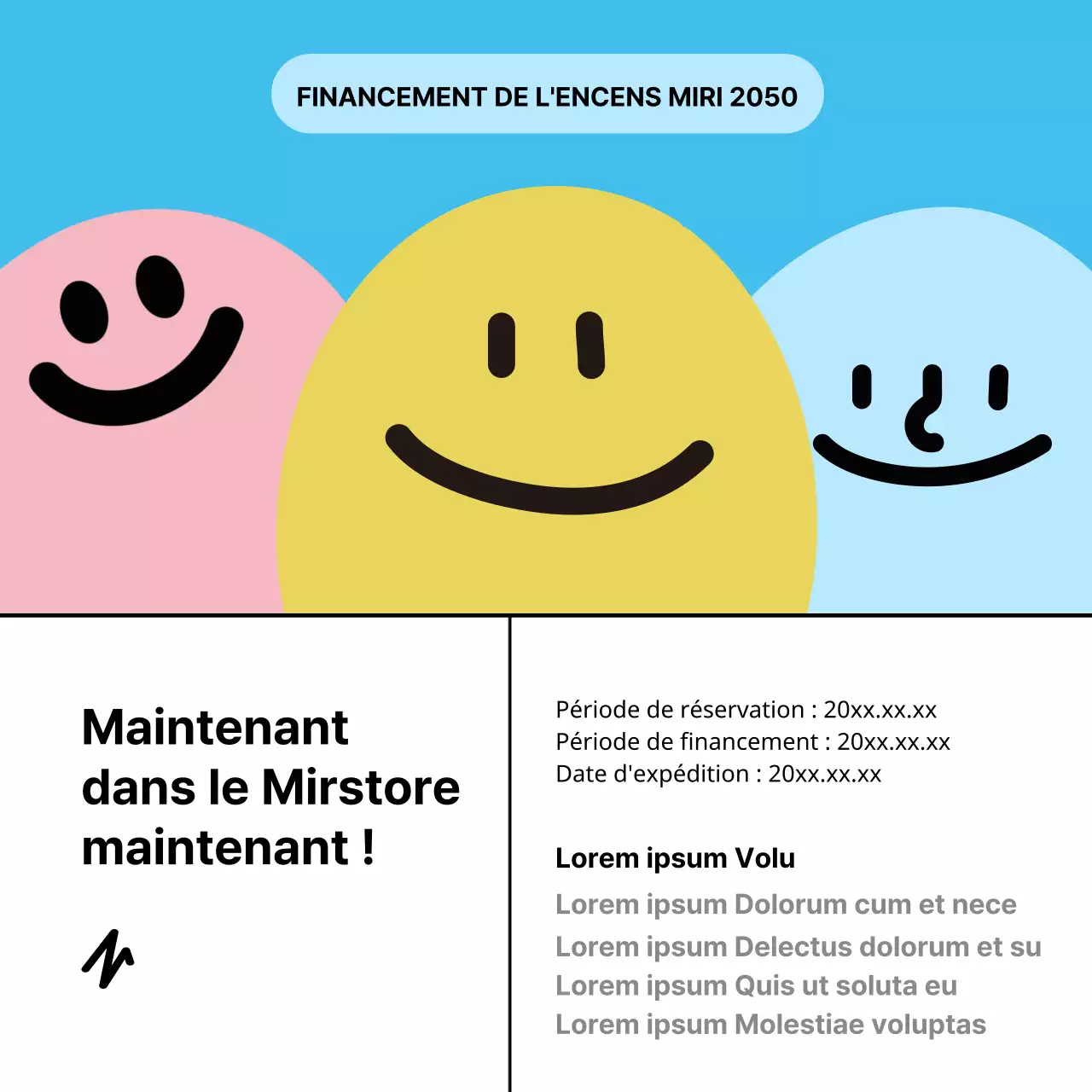 Proposition de financement incitatif minimaliste en jaune et bleu clair