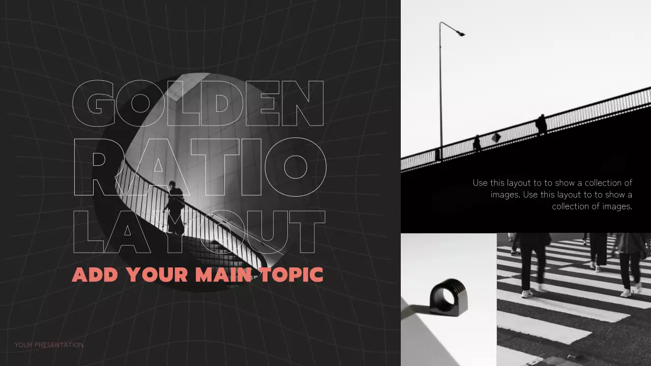 검은색과 주황색의 모던한 다중 페이지 레이아웃 보고서