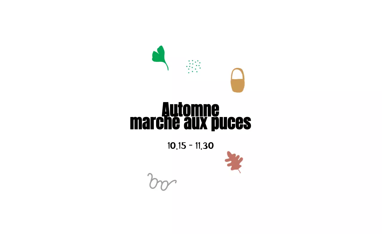 Un marché aux puces saisonnier d'illustrations vintage