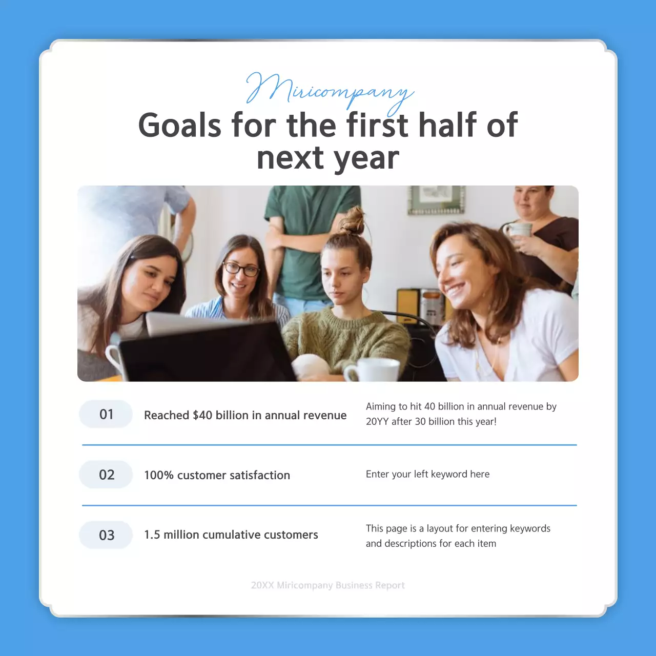 White Modern Business Report Instagram Carousel