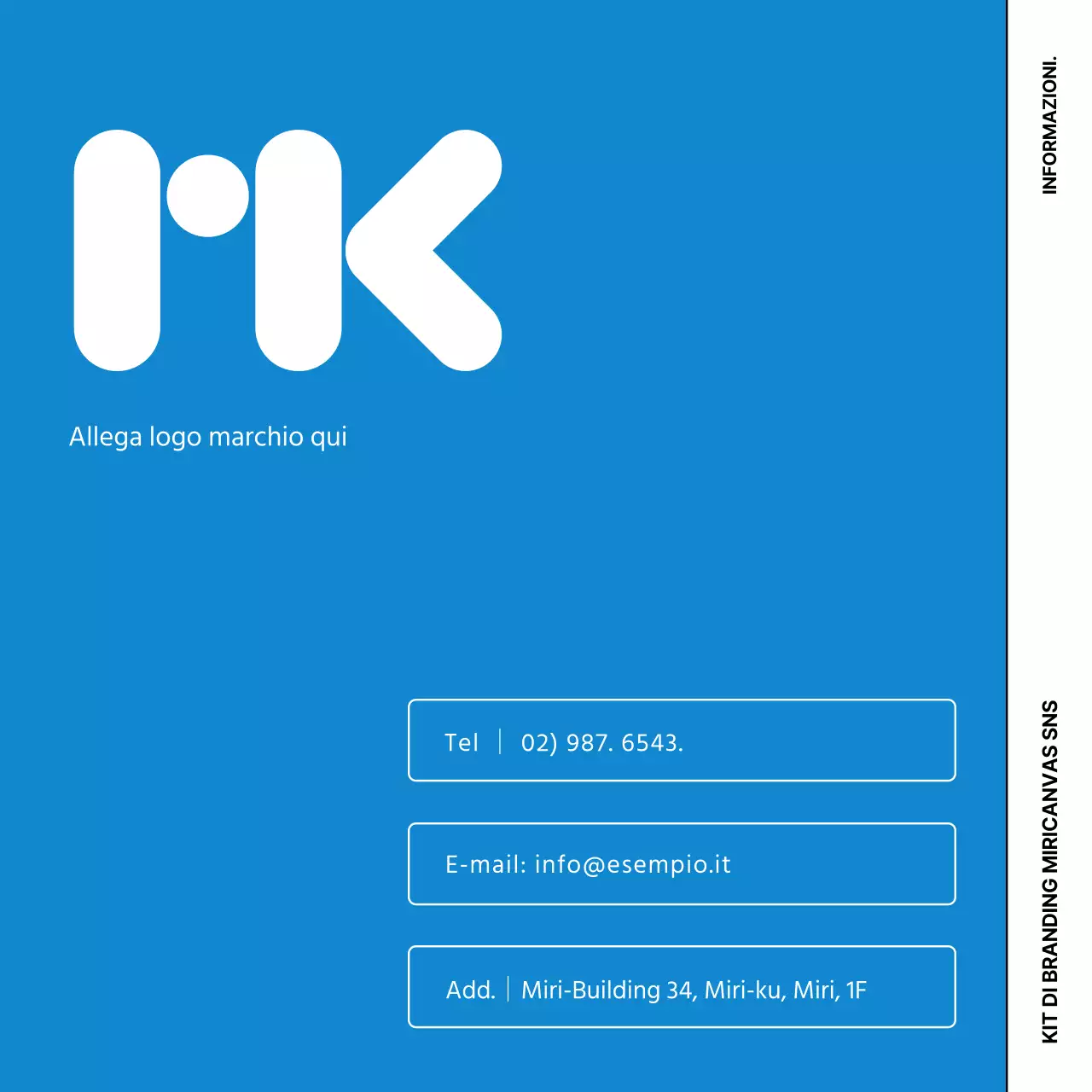 Promuovete il vostro marchio a rifiuti zero con una grafica simpatica su sfondo blu