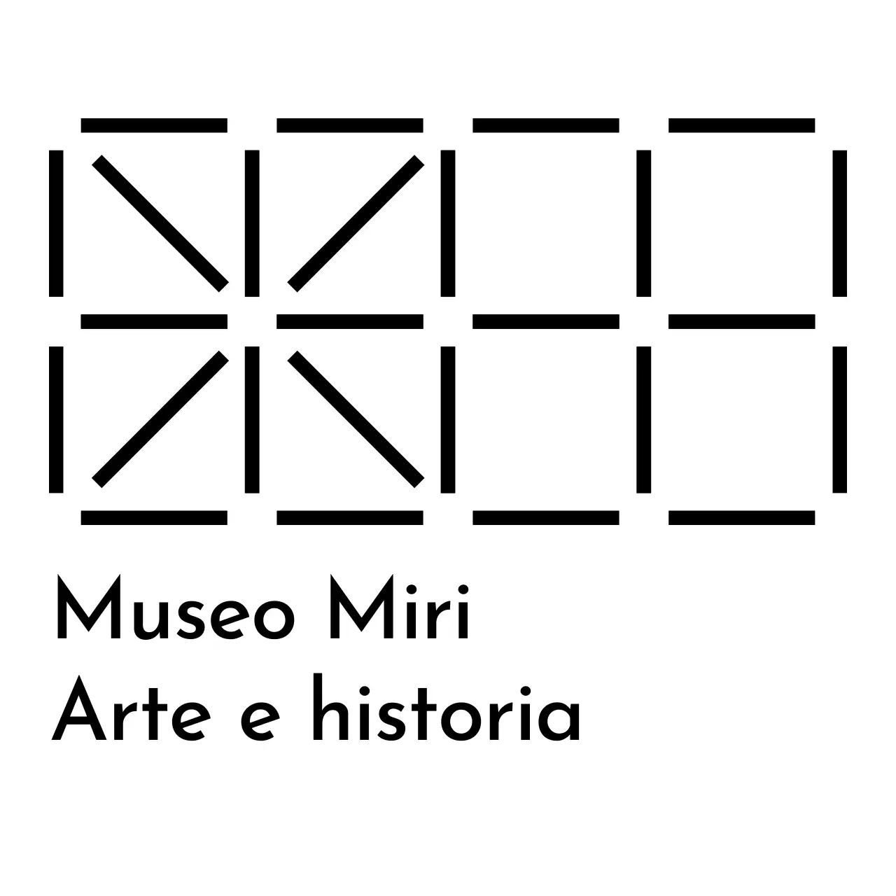 Logotipo de marca con un concepto de galería de arte