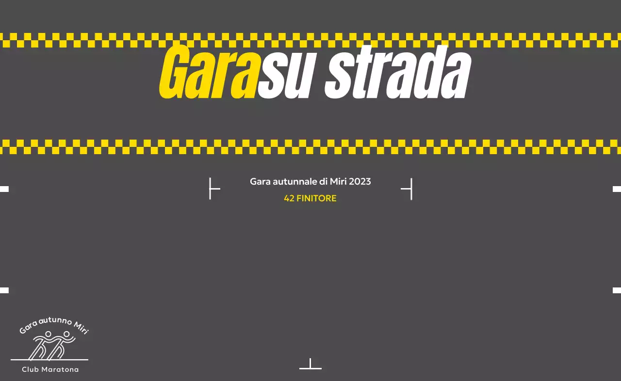 Design da maratona con una sensazione simile a quella della strada