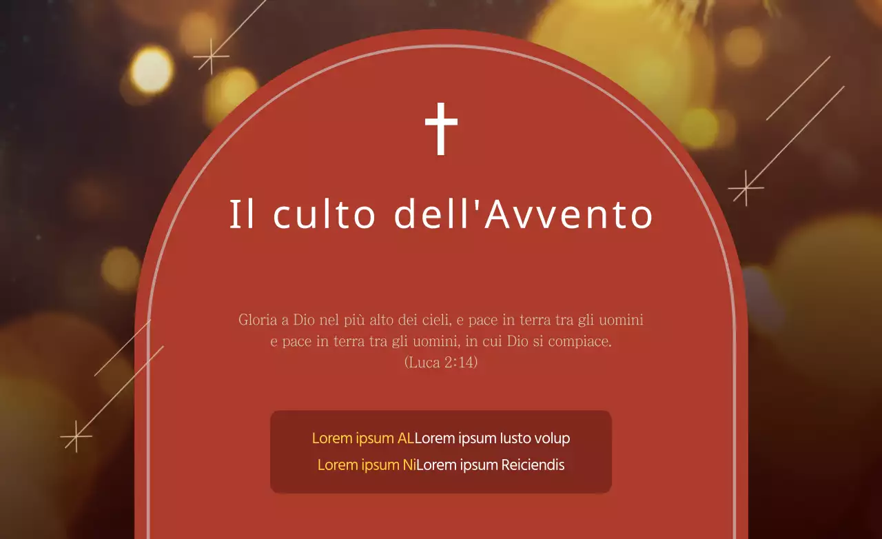 Servizio di ringraziamento natalizio rosso e marrone per promuovere eventi cristiani