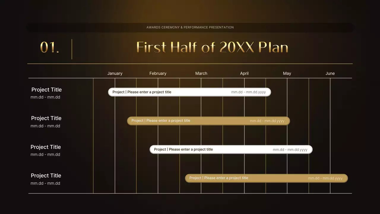 Gold Elegant Awards Presentation