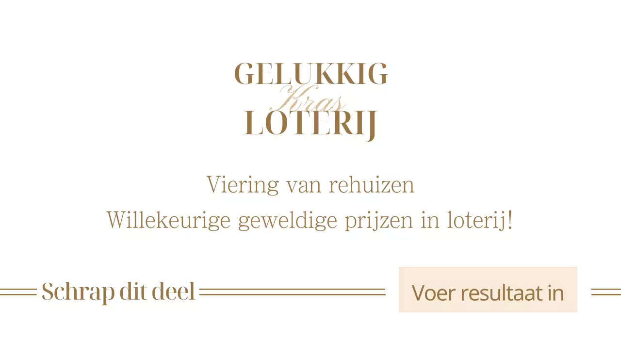 Loterij eindejaarsfeest met gouden accenten op zwarte achtergrond