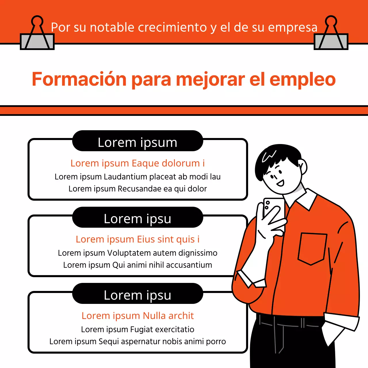 Sobre el programa naranja y negro de formación laboral simple