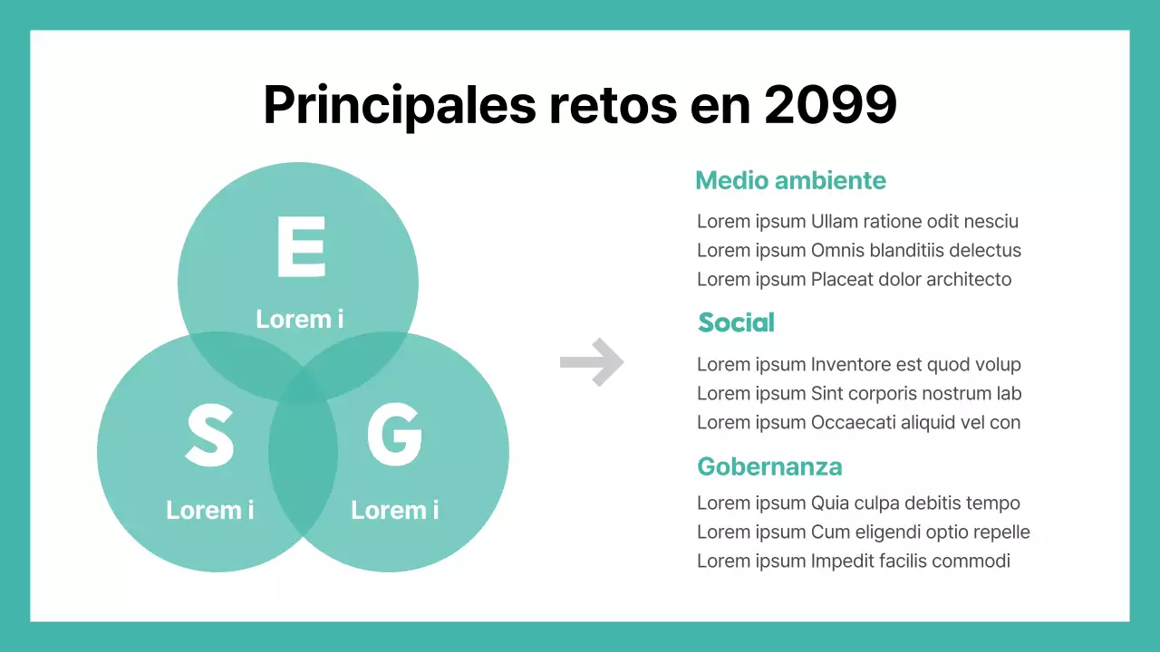 Tacto básico con acento en color menta Informe ESG