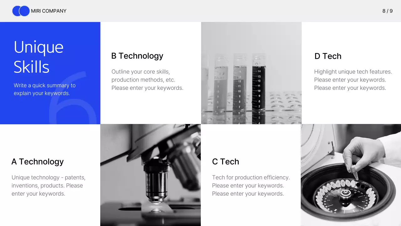 블루 모던 헬스케어 프리젠테이션