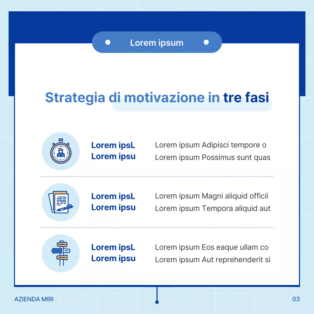 Semplice illustrazione di consulenza aziendale blu e azzurra per la formazione