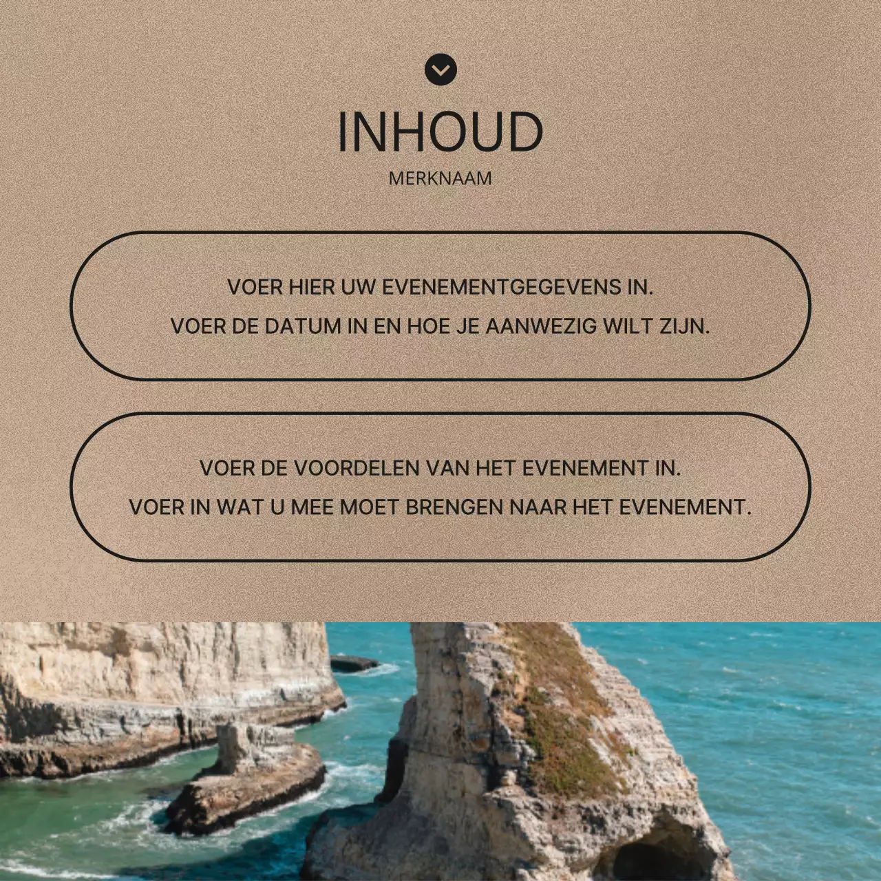 Een bericht over trendy merkkits voor sociale media in bruin en rood