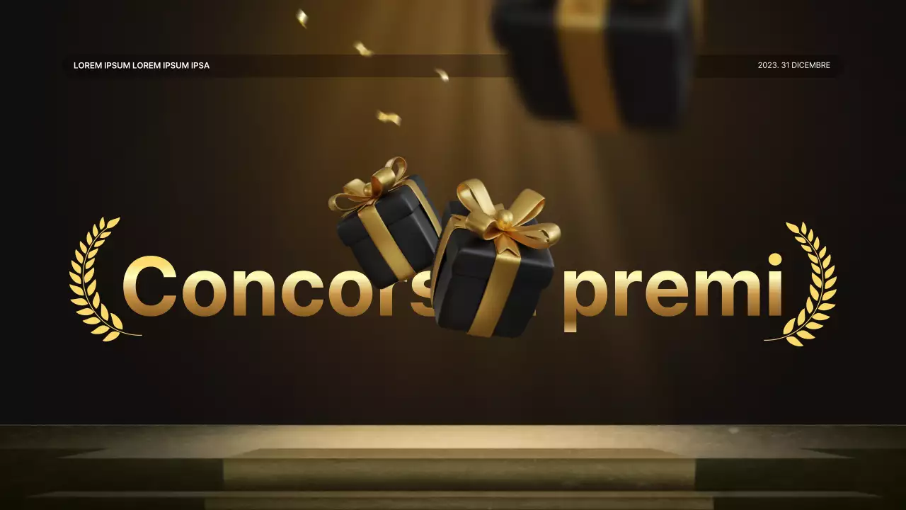 Una lussuosa presentazione delle prestazioni in oro e marrone e un resoconto dell'evento di fine anno