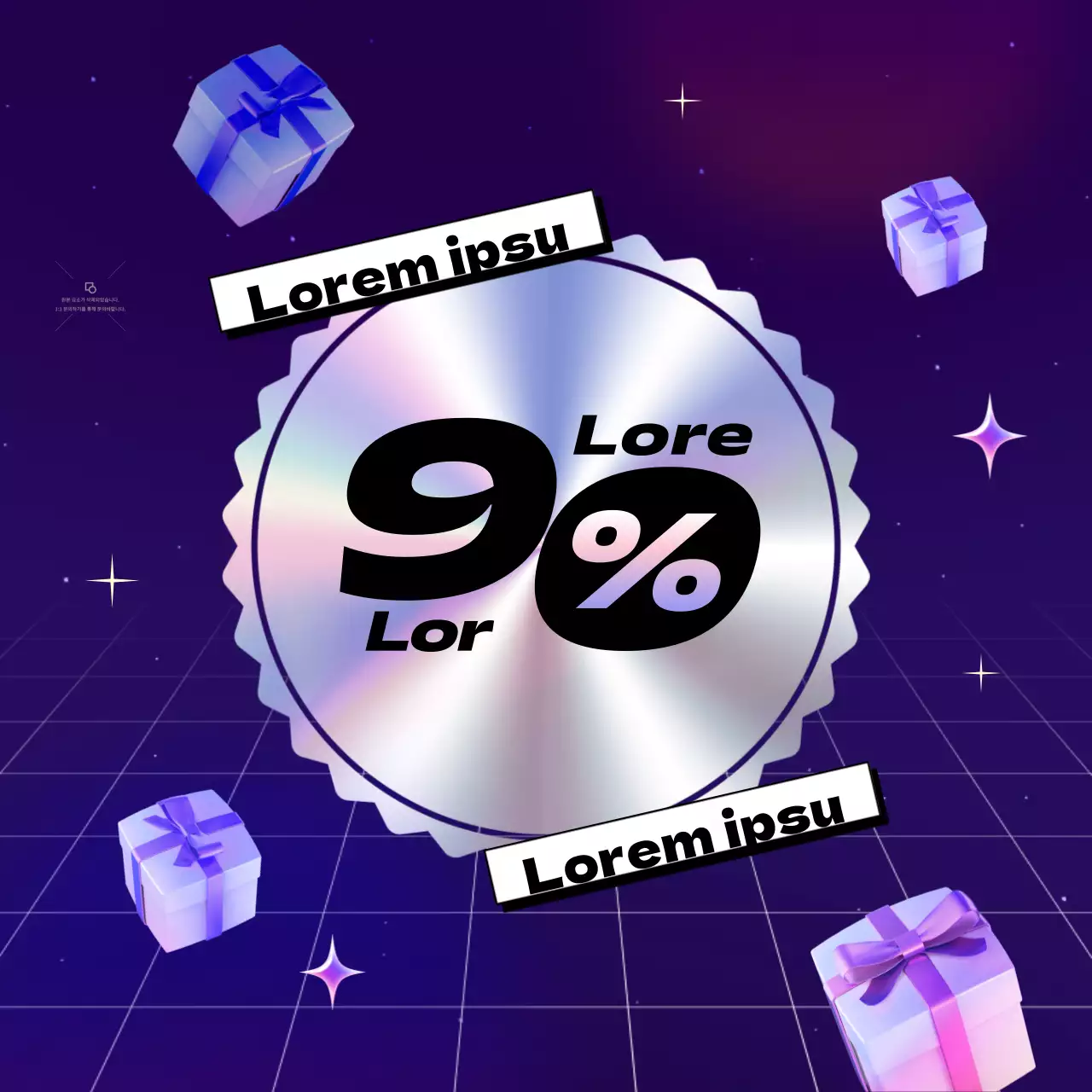 Promociona tu evento de Black Friday en estilo cyberpunk púrpura y neón