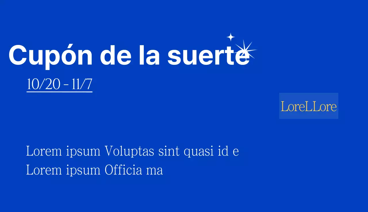 Lotería de eventos de salón de belleza de uñas con fondo azul