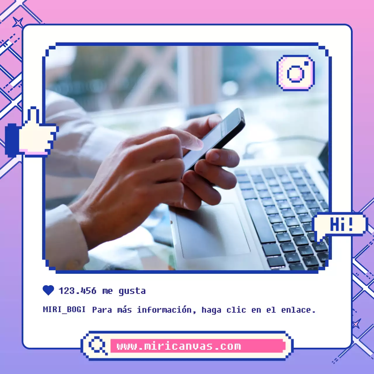 Anuncio vintage de marketing viral con fondo malva