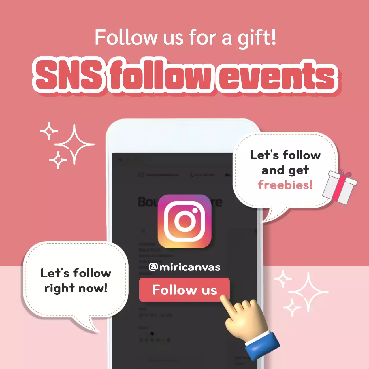 Pink Trendy Promotion Social Media Post