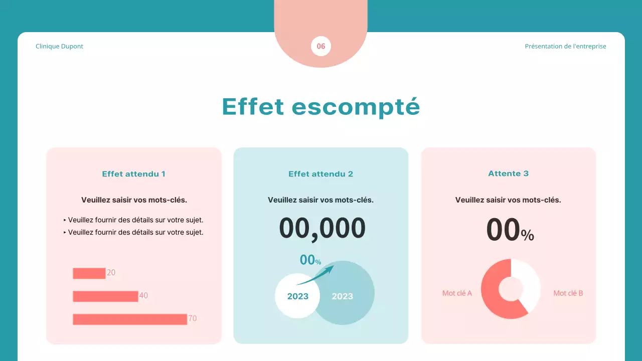 Proposition simple de marketing hospitalier en bleu et rouge