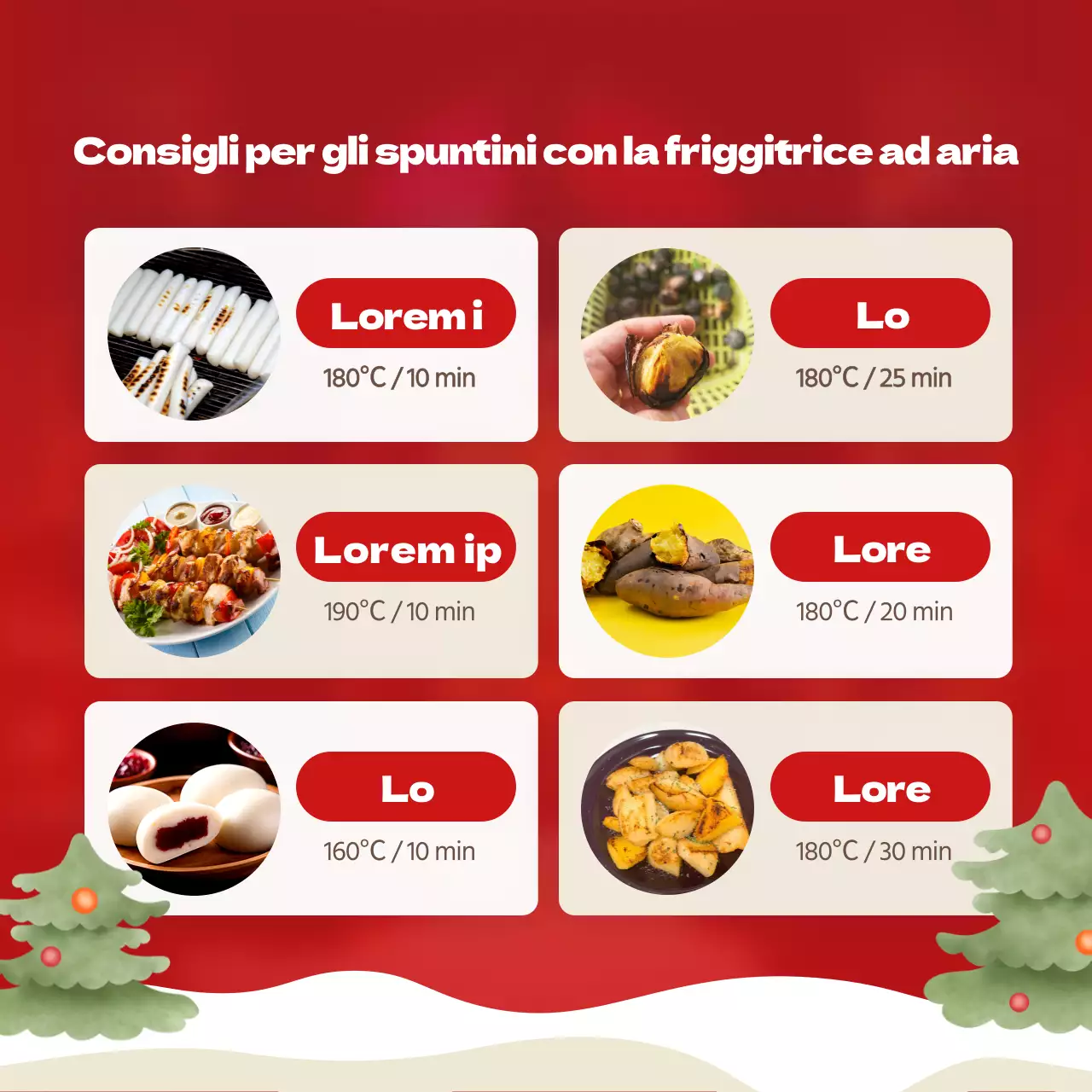 Rosso e giallo per un annuncio di marketing virale invernale in stile accogliente