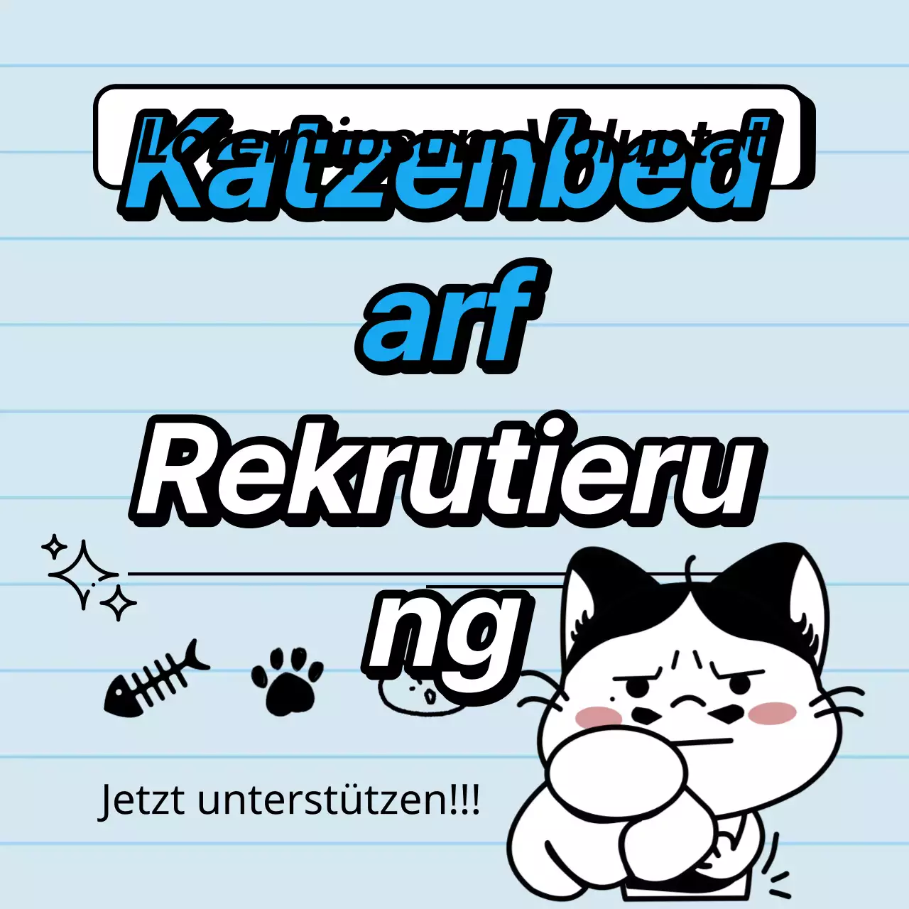 Förderung eines einfachen, hellblau-weißen Katzenklos