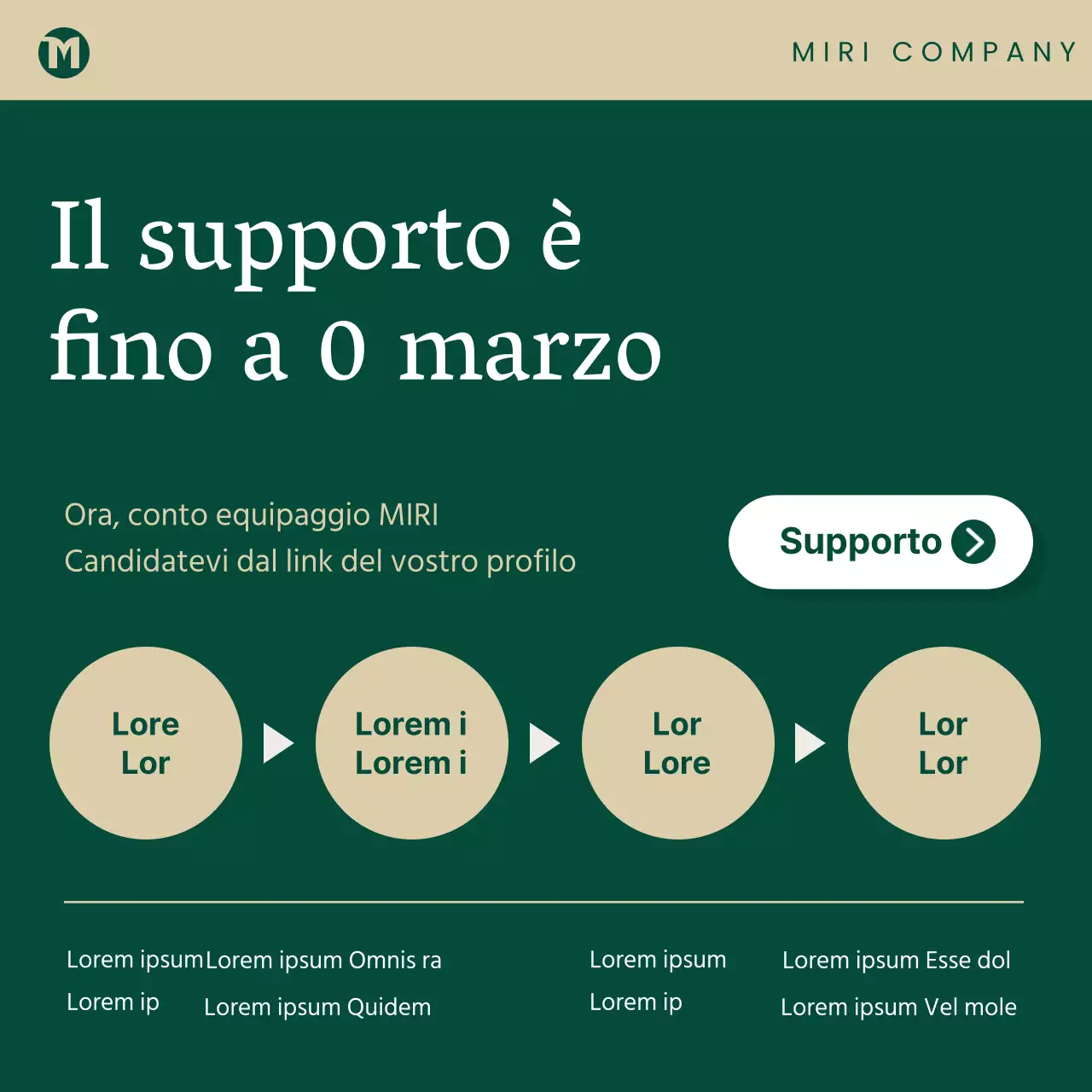 Annuncio moderno di reclutamento di team in verde e beige