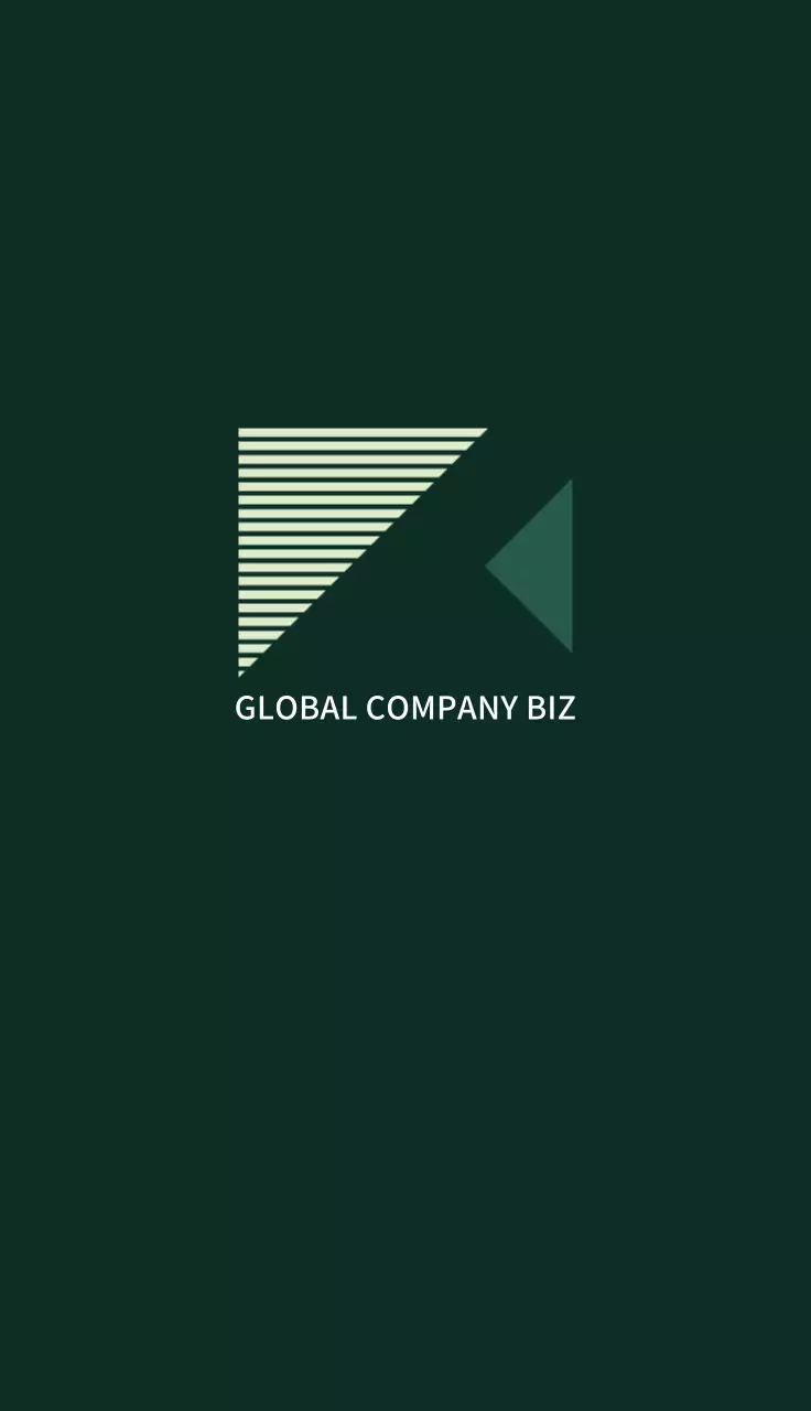 シンプルですっきりしたレイアウトと三角形の幾何学的なグラフィックとラインでポイントをつけた企業